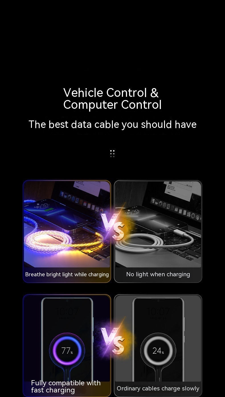 RGB Charging Data Cable Magic Color RGB Charging Data Cable Magic Color